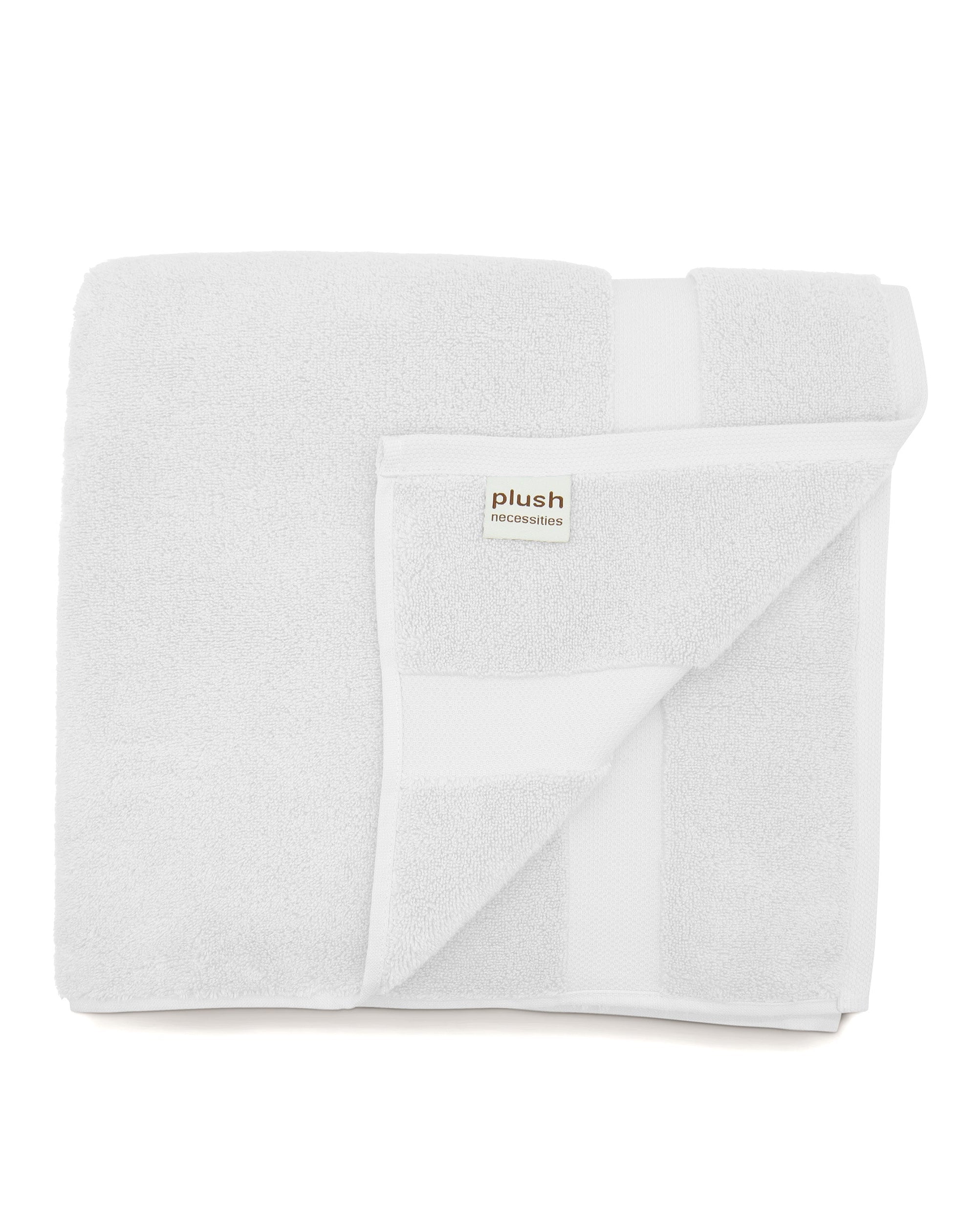 Plush Bath Towel Single#color_white