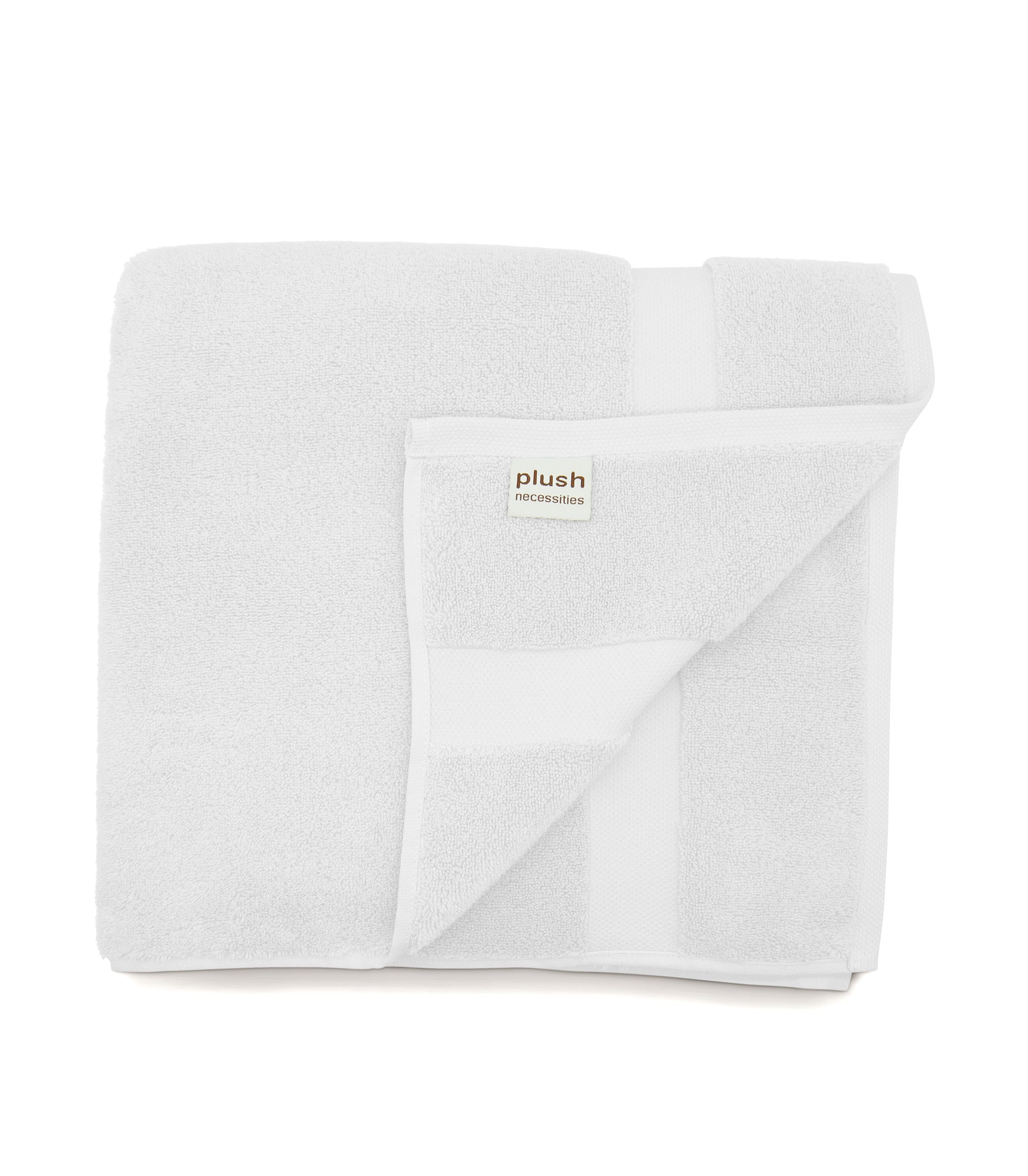 Plush Bath Towel Single#color_white