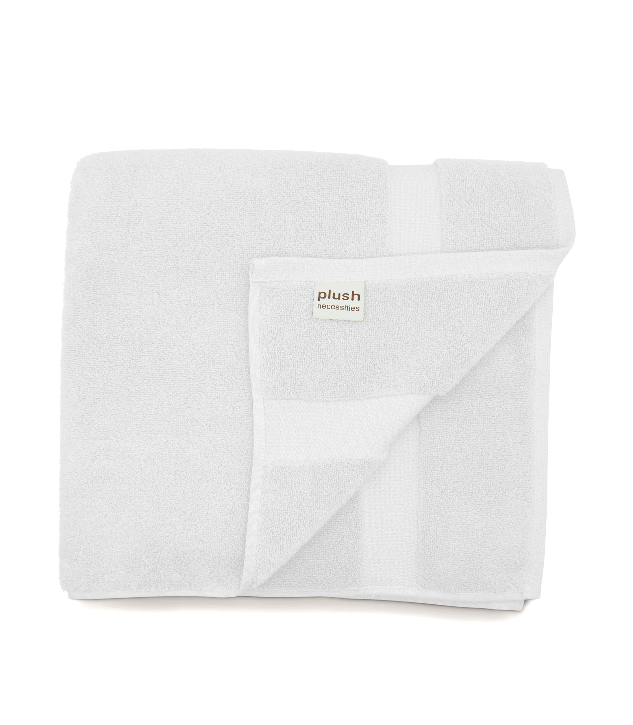 Plush Bath Towel Single#color_white