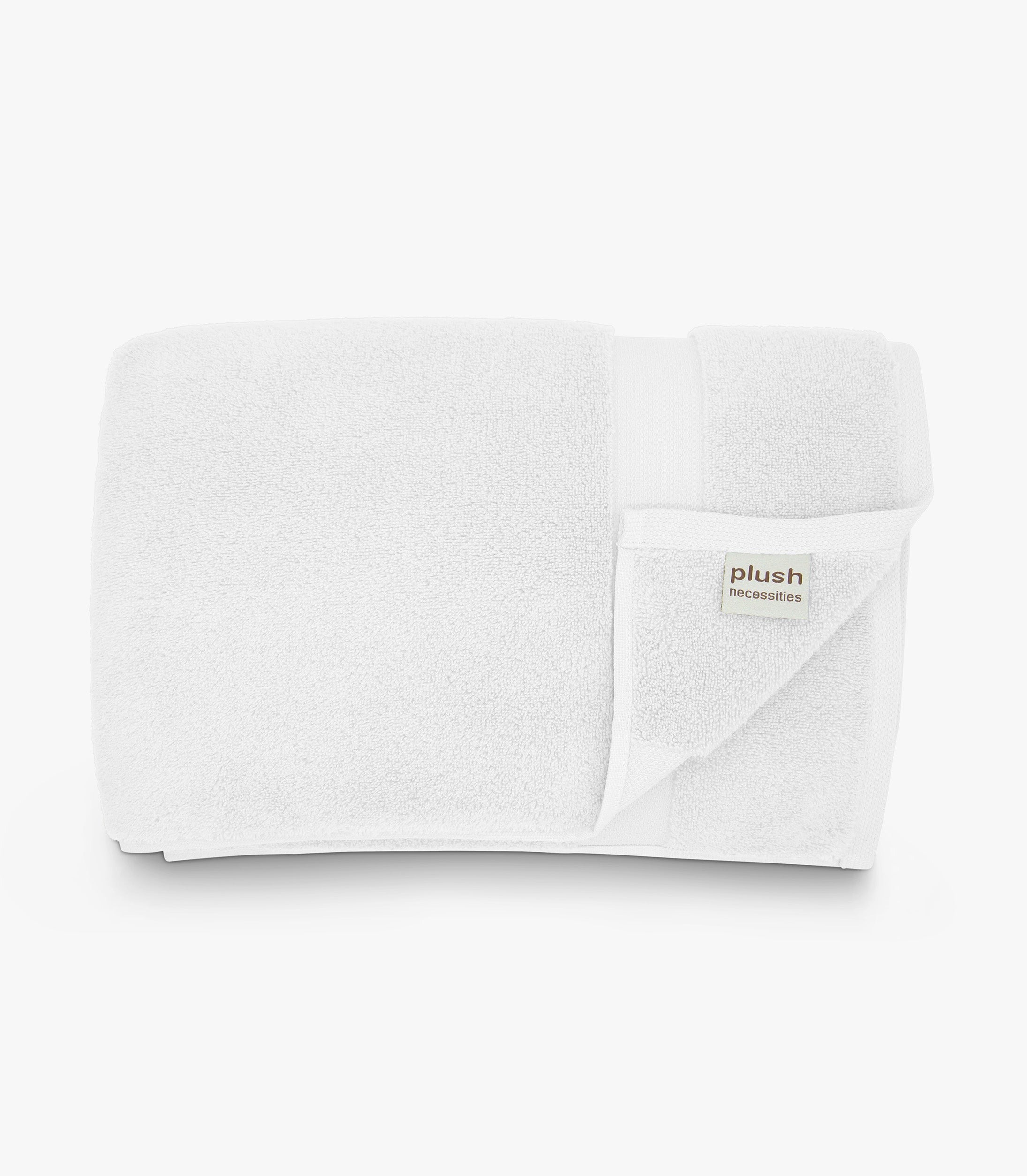 Plush Bath Towel Single#color_white