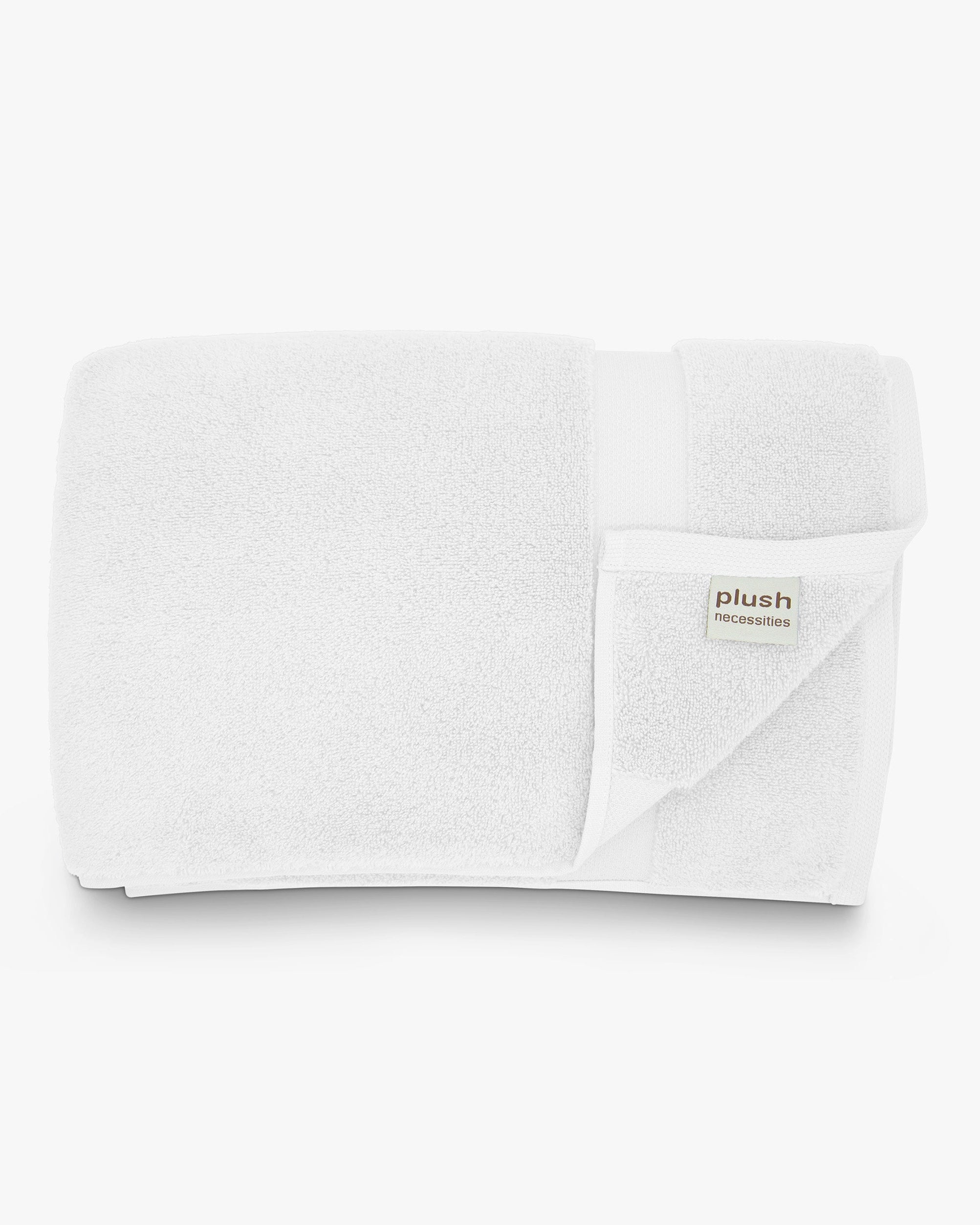 Plush Bath Towel Single#color_white