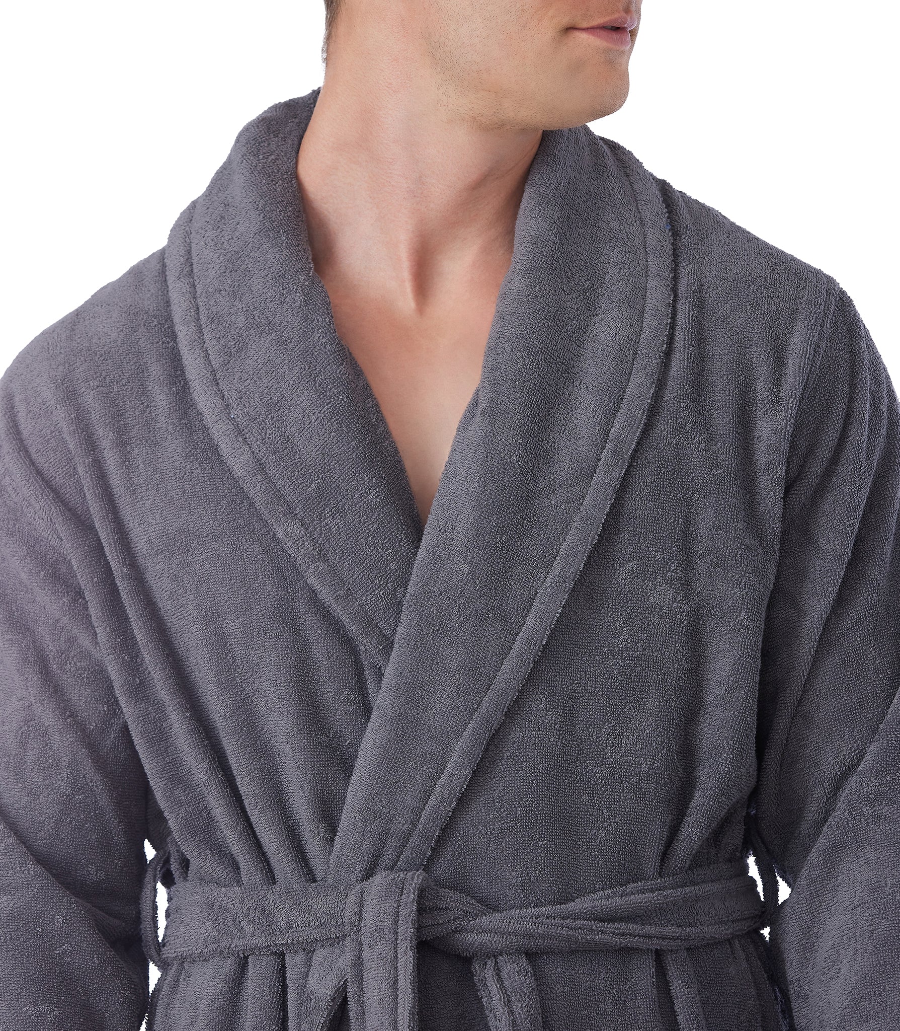 Pure Bliss Organic Cotton Terry Bathrobes#color_slate