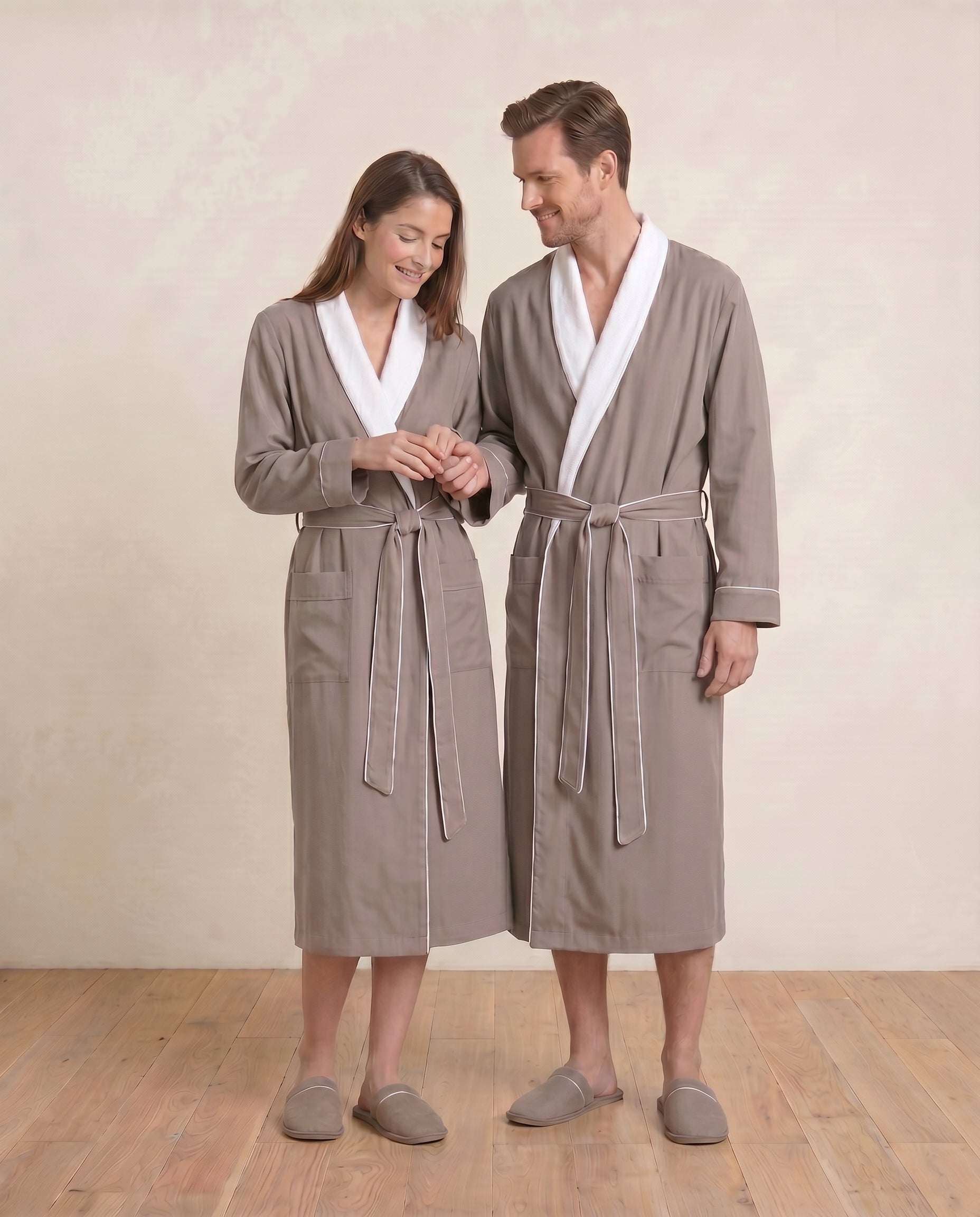 Luxe Robe for Couples#color_sandstone