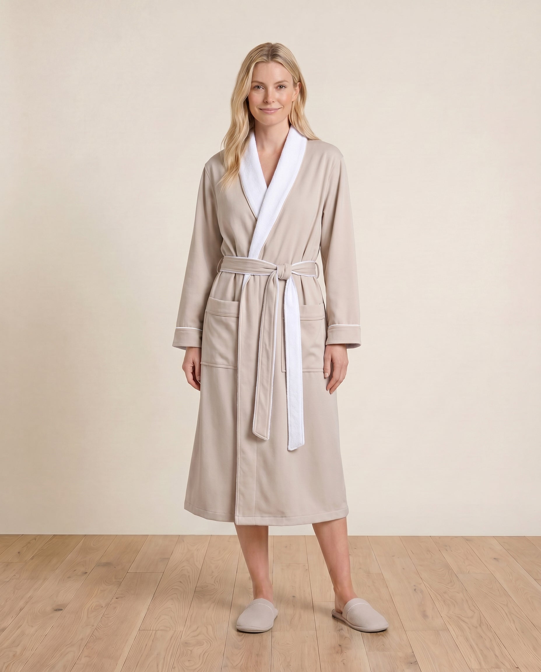 Luxe Robe for Women Front View#color_seashell