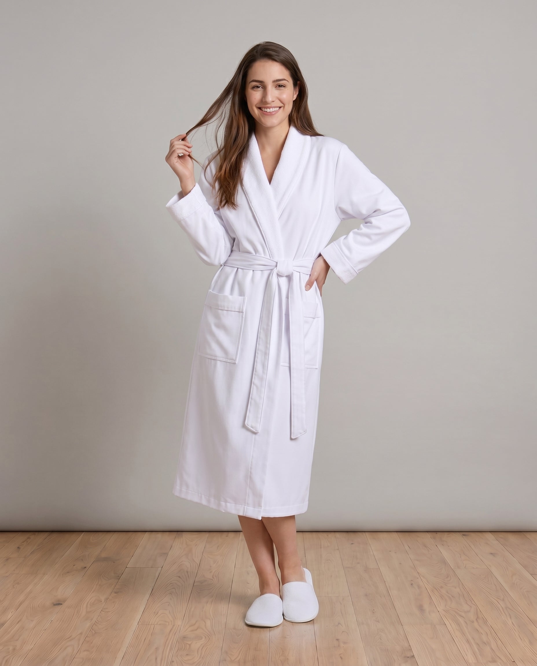 Luxe Robe for Women Front View#color_white