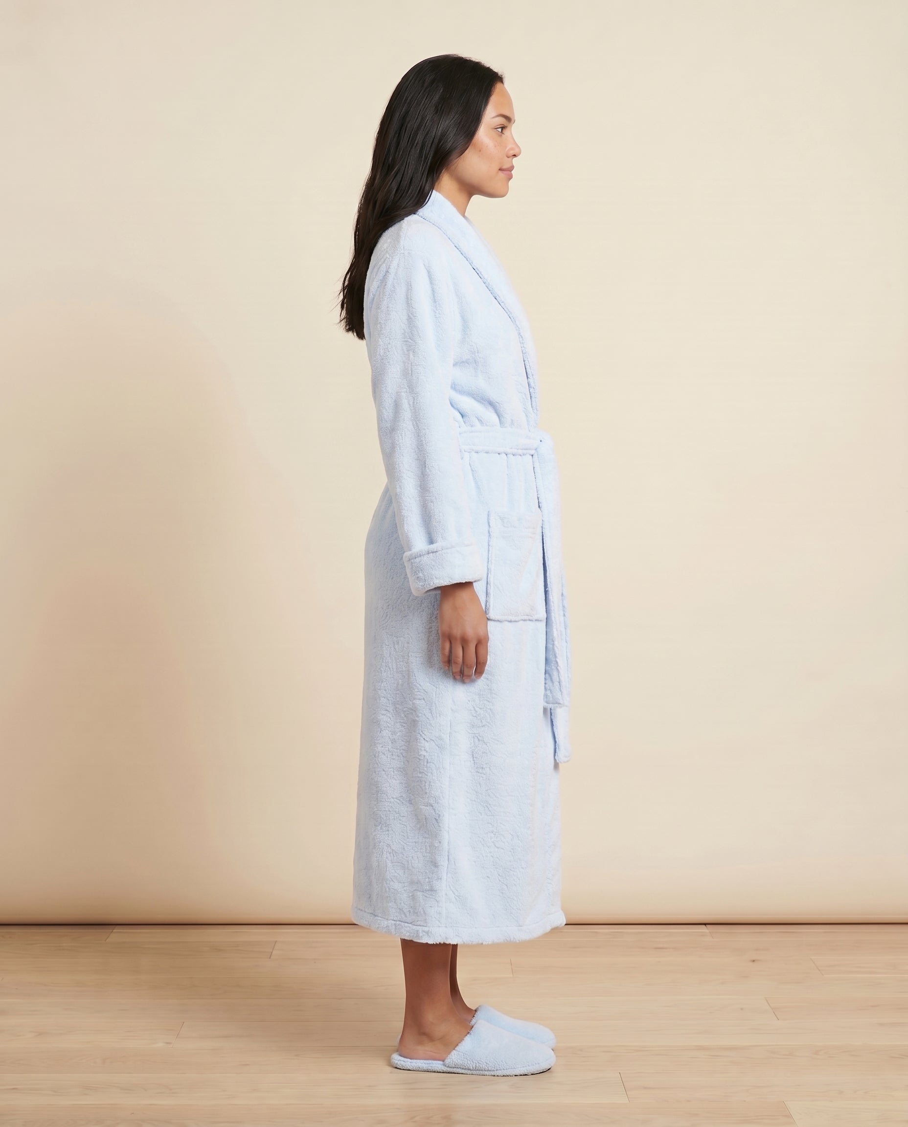 Plush Robe Female Side View#color_Pale Blue