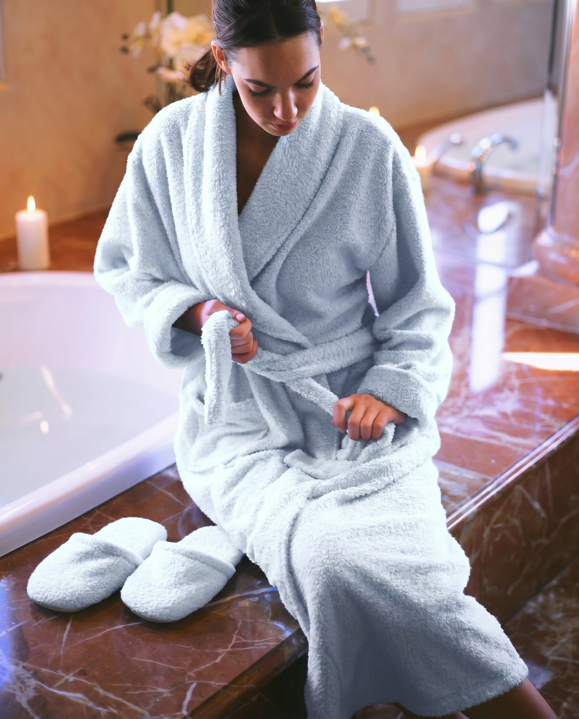 Plush Robe Women Lifestyle#color_Pale Blue