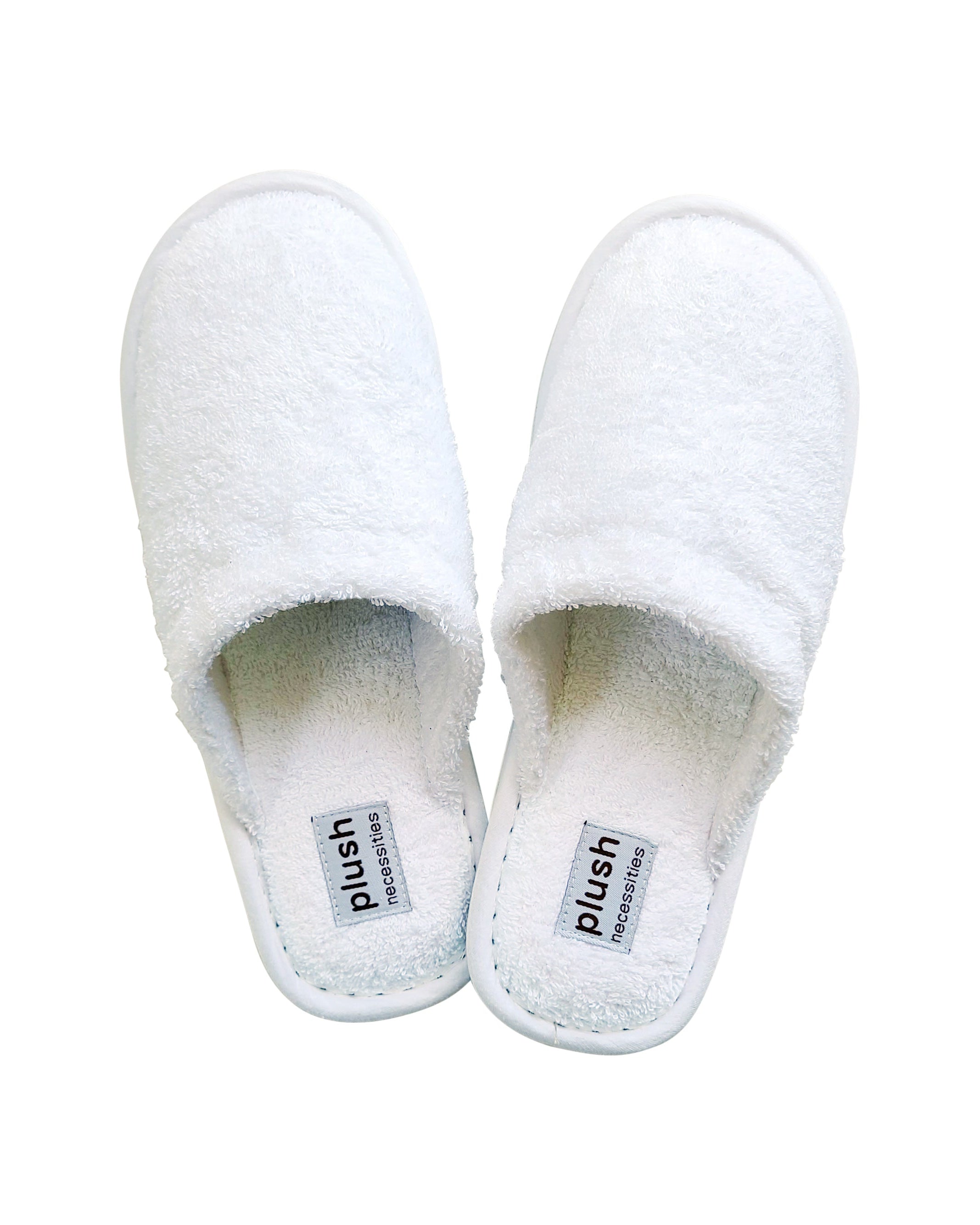 Organic Terry Slippers#color_White