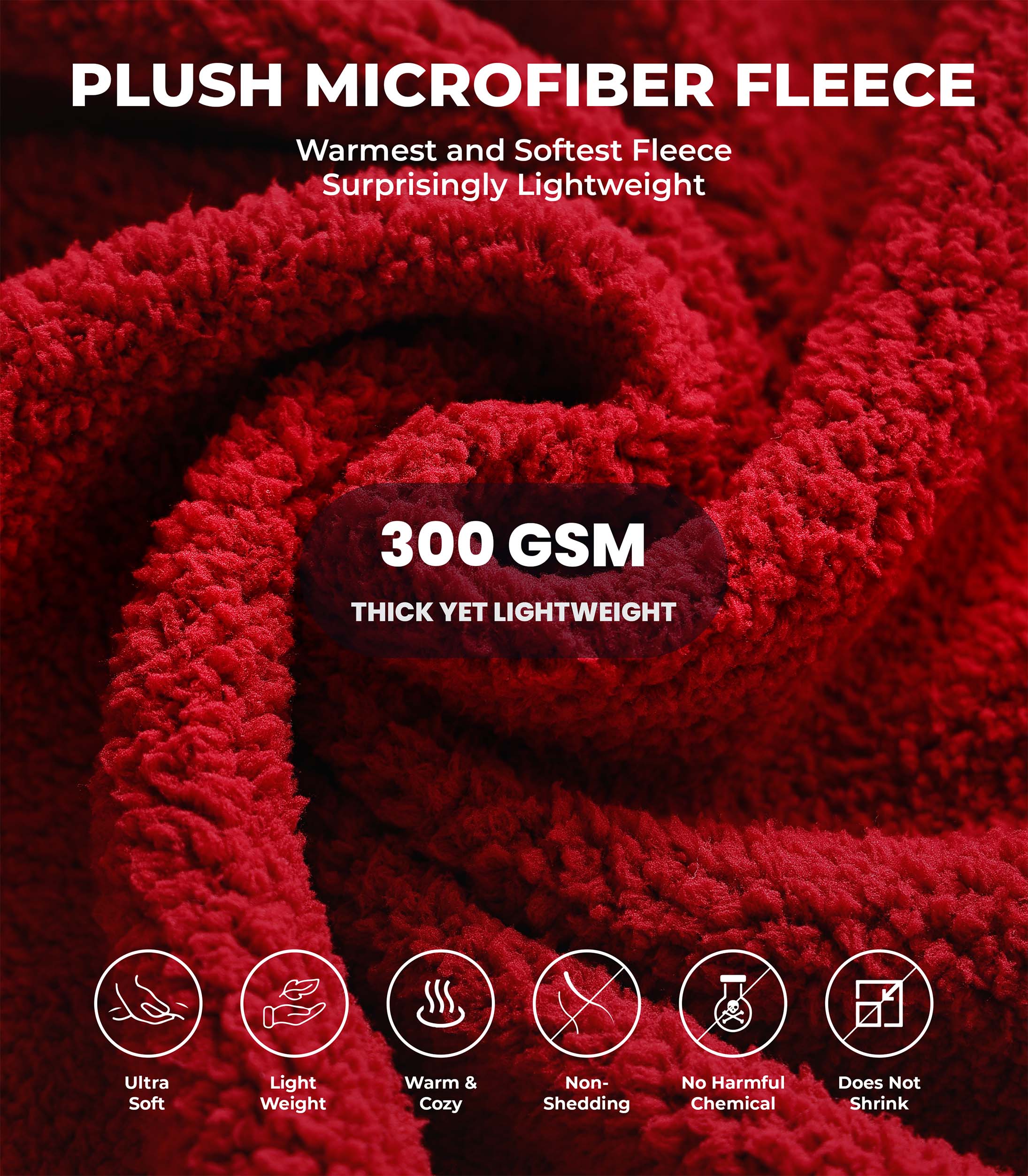 Plush Microfiber Fleece#color_Cranberry