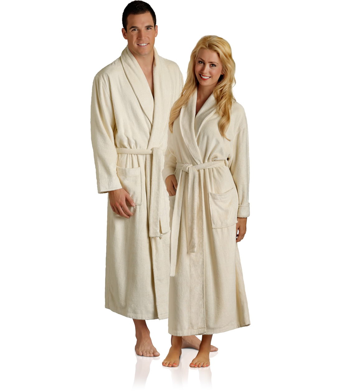 Pure Bliss Terry Robe in oatmeal#color_oatmeal