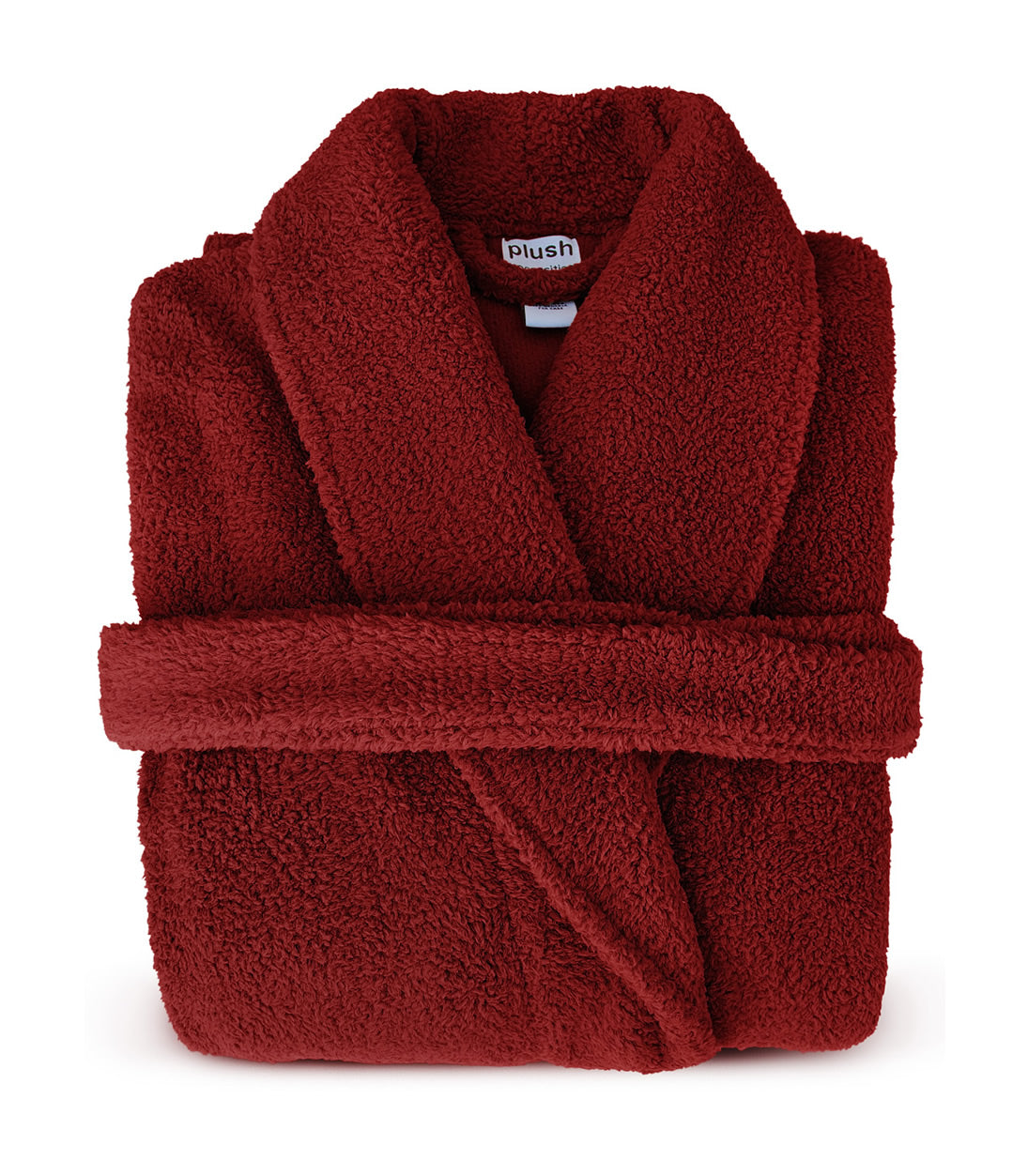 Plush Robe in Red#color_Cranberry
