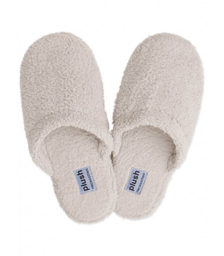 Plush Microfiber Slippers#color_almond