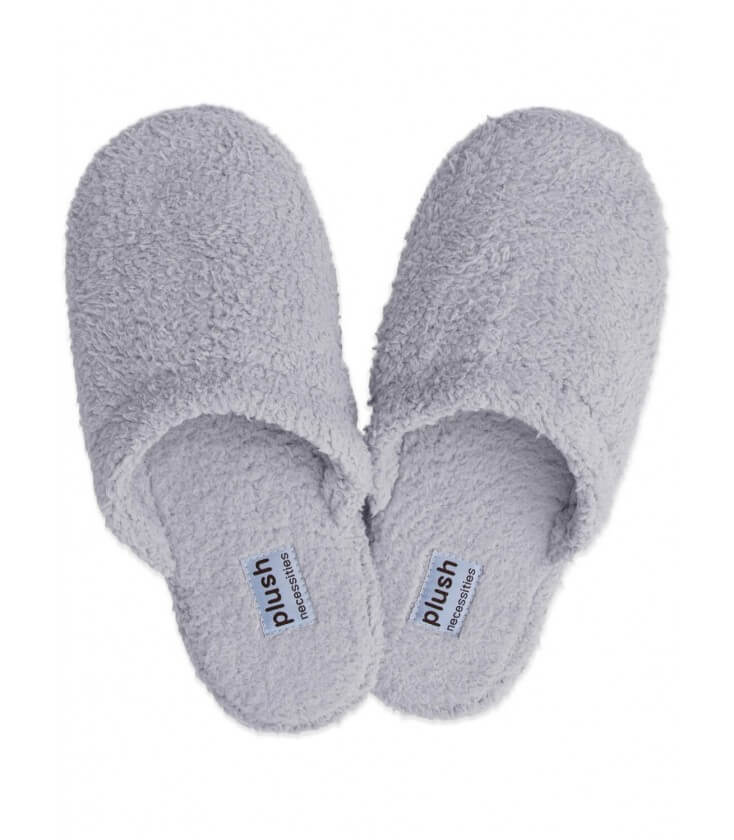 Plush Microfiber Slippers#color_lavender