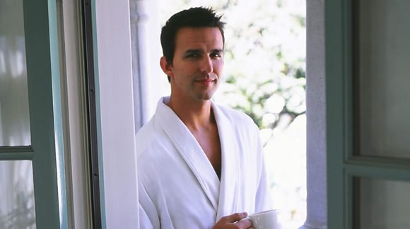 Luxury Spa Robe for Men in White