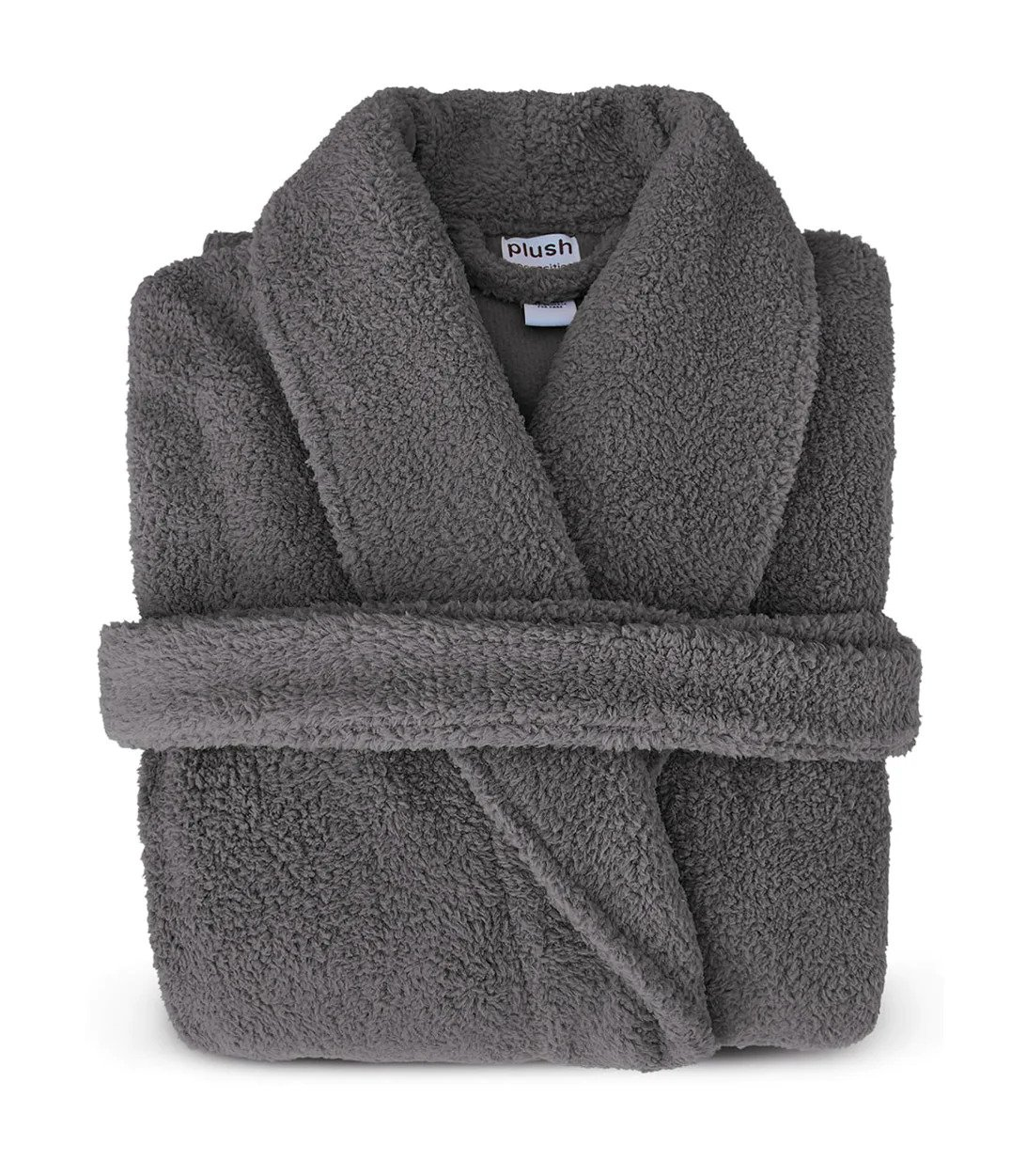 Men's plush bathrobe for home and travel