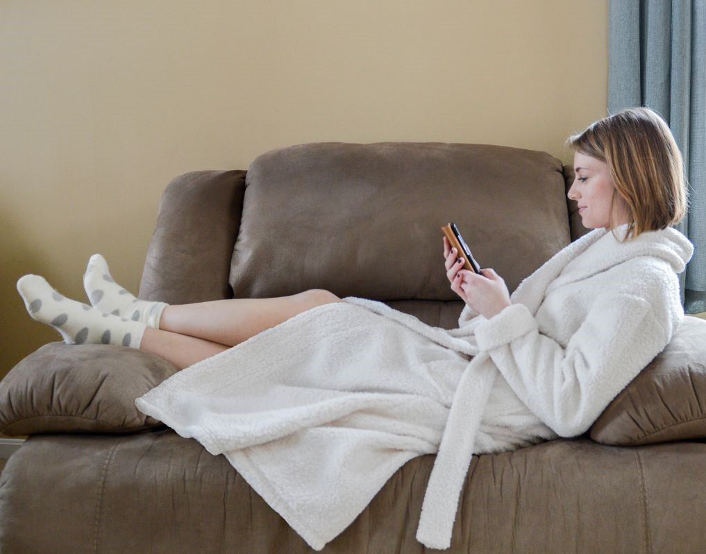 Cozy robe for post-shower lounging