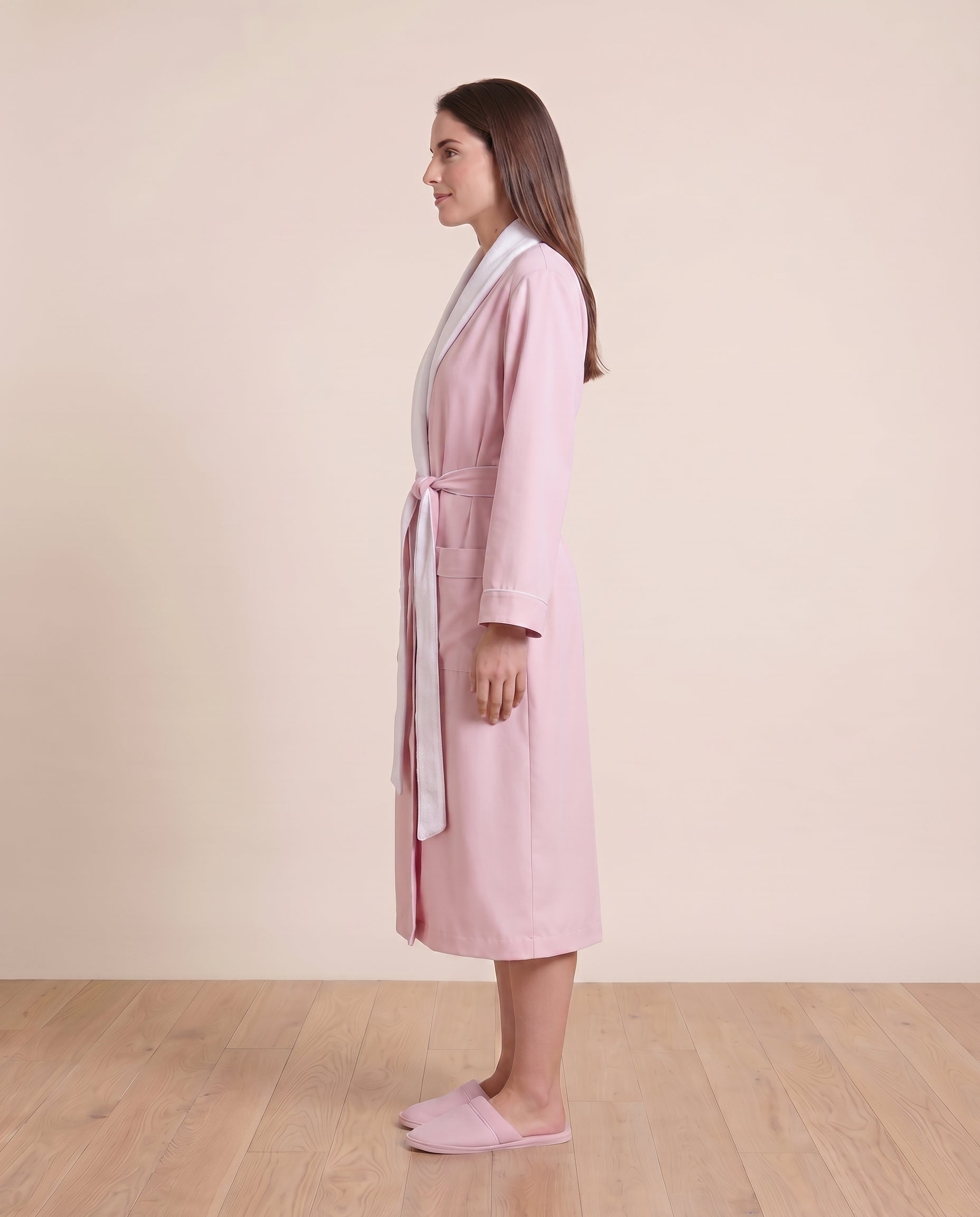 Luxe Robe for Women Side View#color_pink