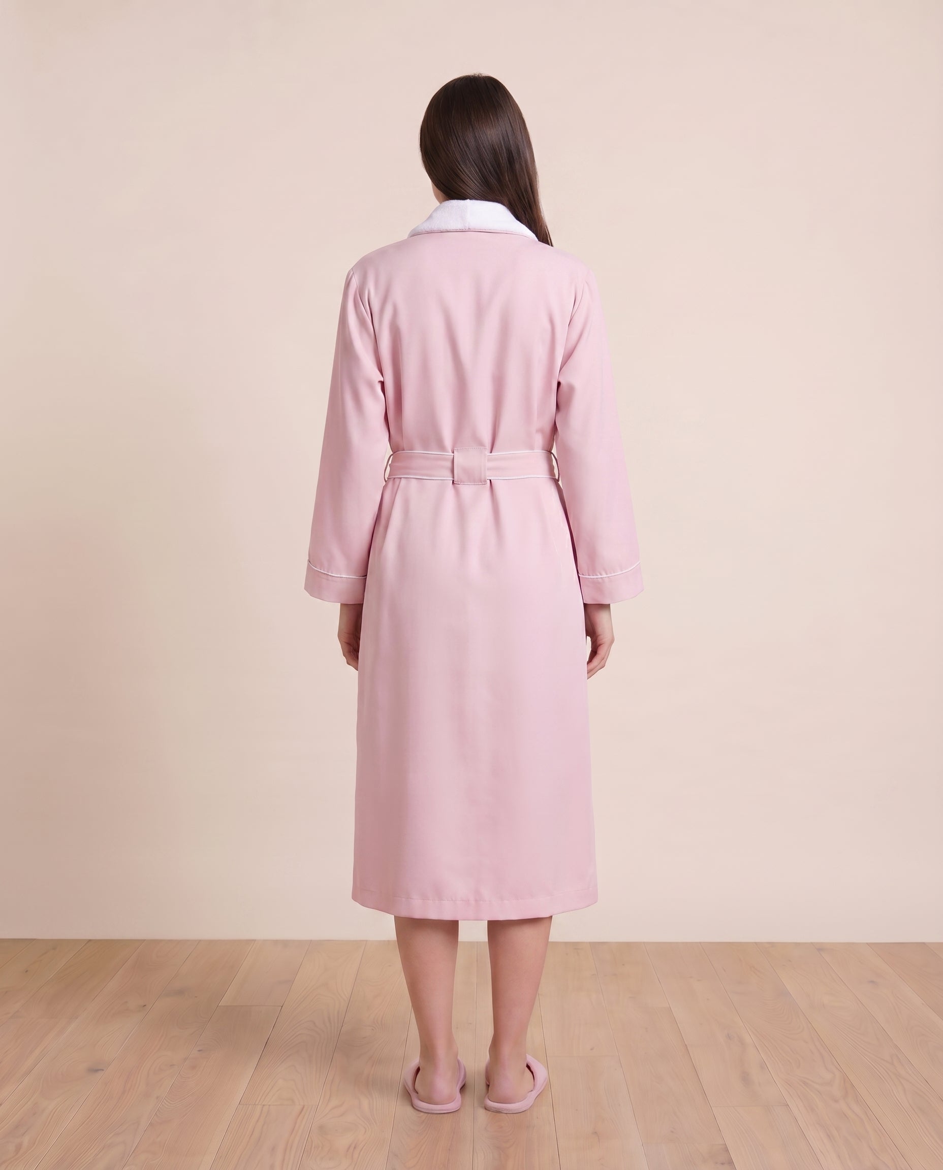 Luxe Robe for Women Bacl View#color_pink