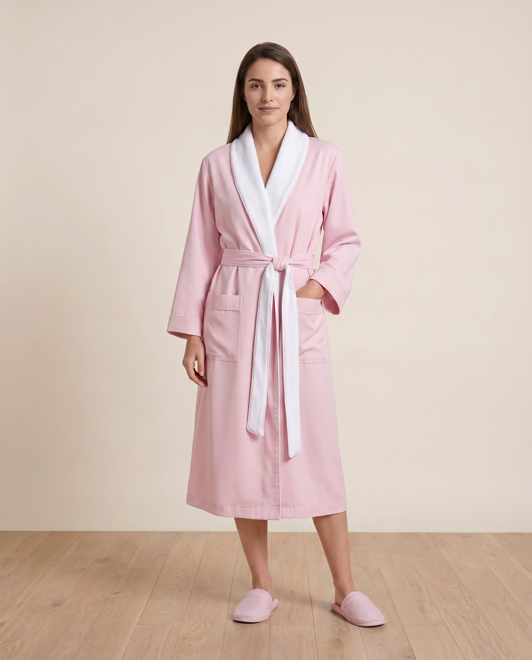 Luxe Robe for Women Front View#color_pink