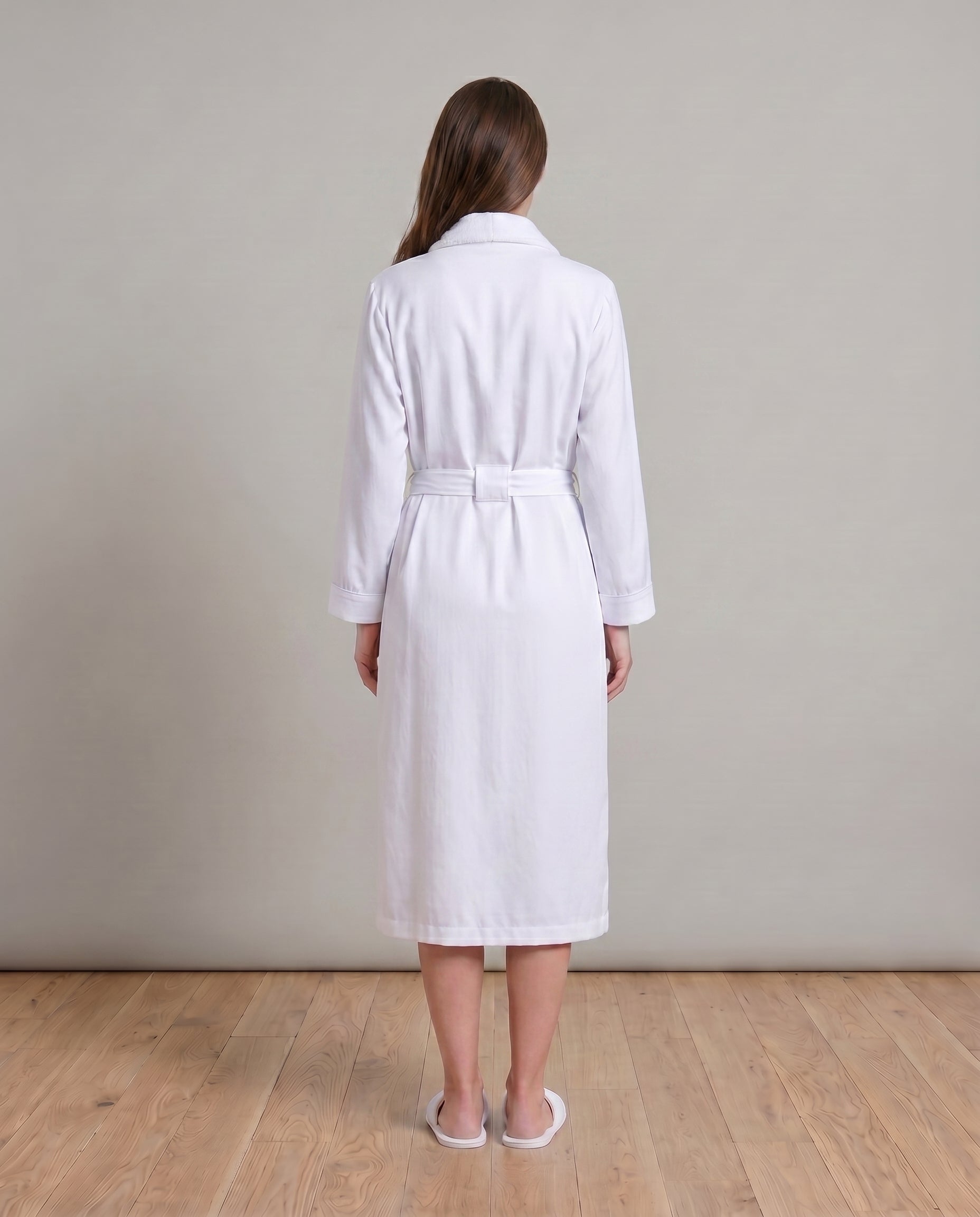 Luxe Robe for Women Back View#color_white