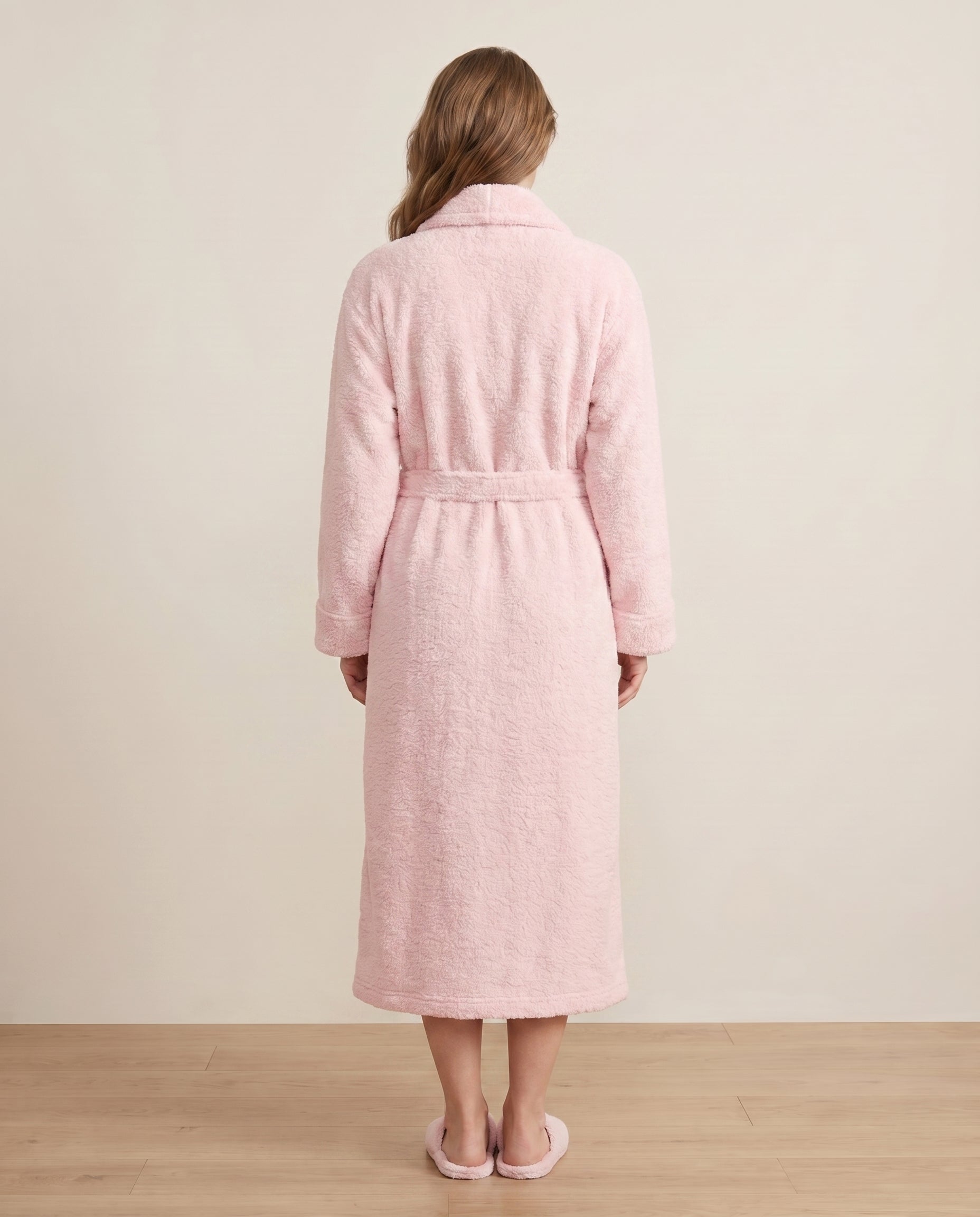 Plush Robe Female Back View#color_blush