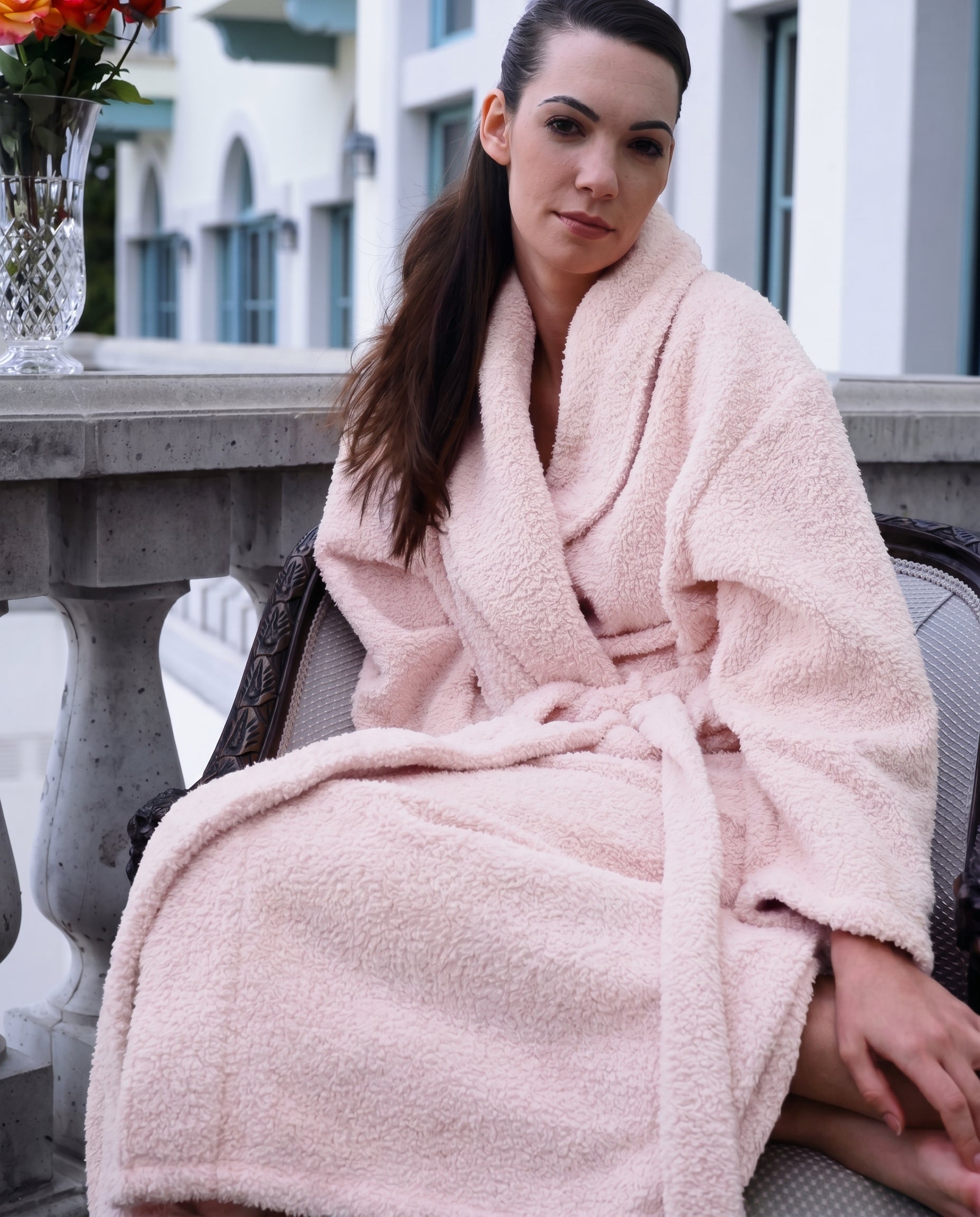 Plush Robe Women Lifestyle#color_blush