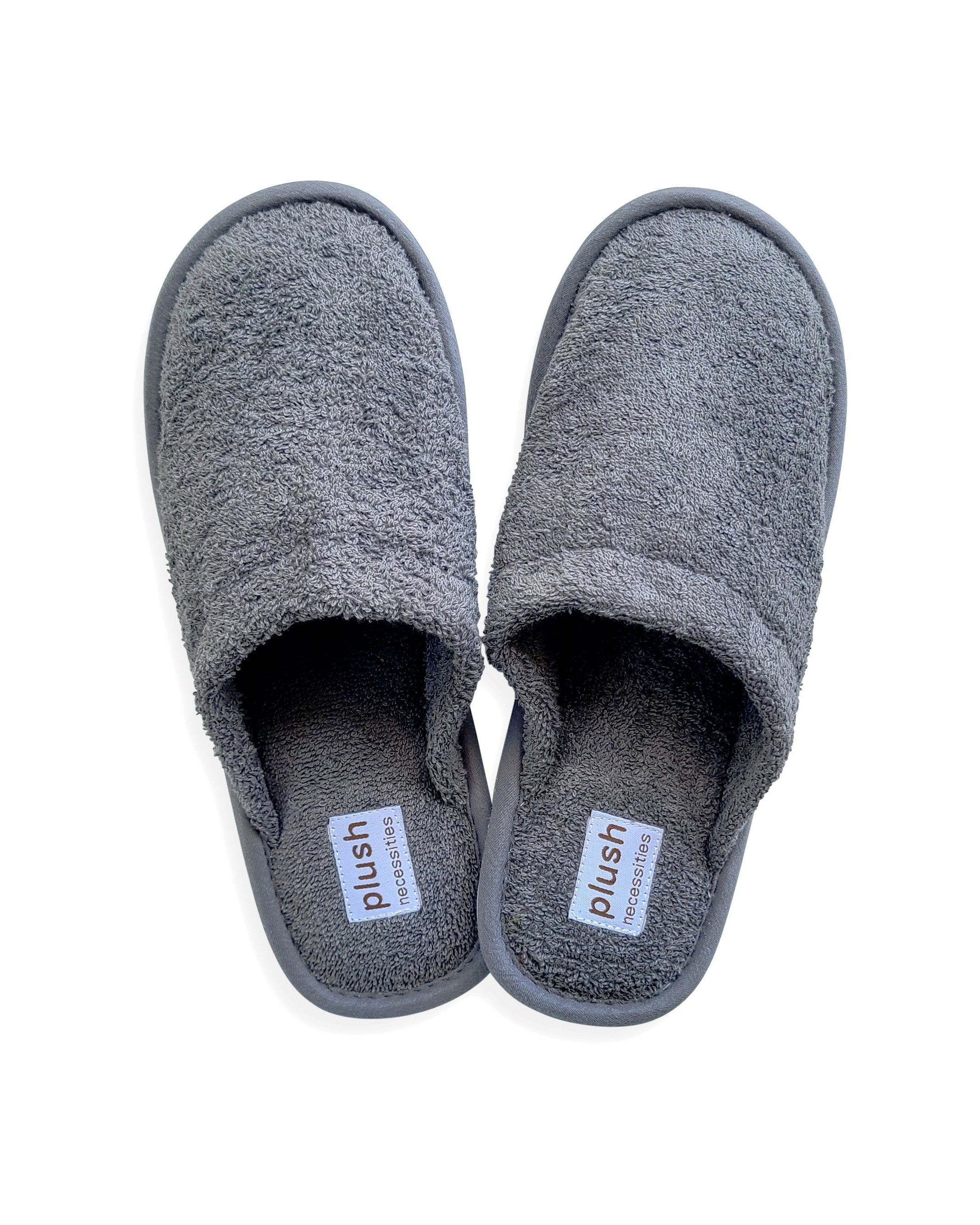 Organic Terry Slippers#color_Slate