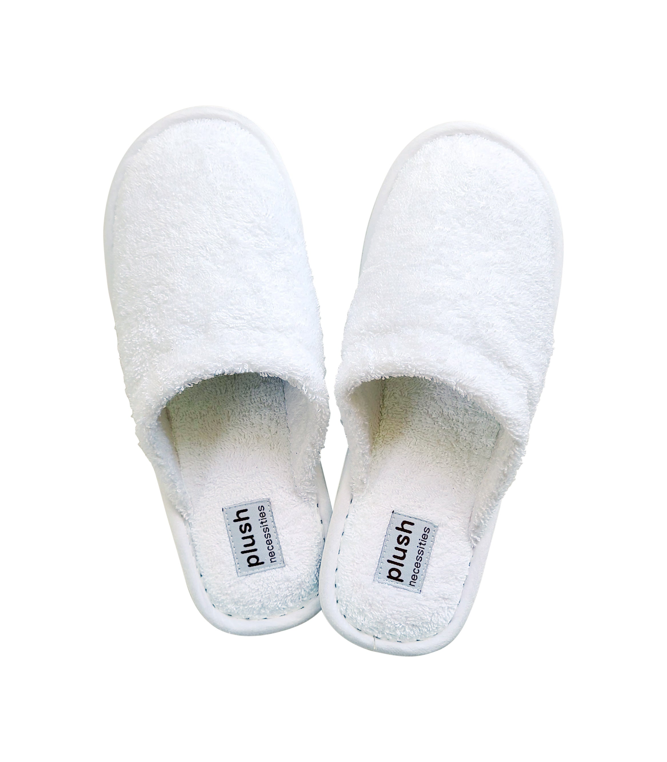 Organic Terry Slippers#color_White