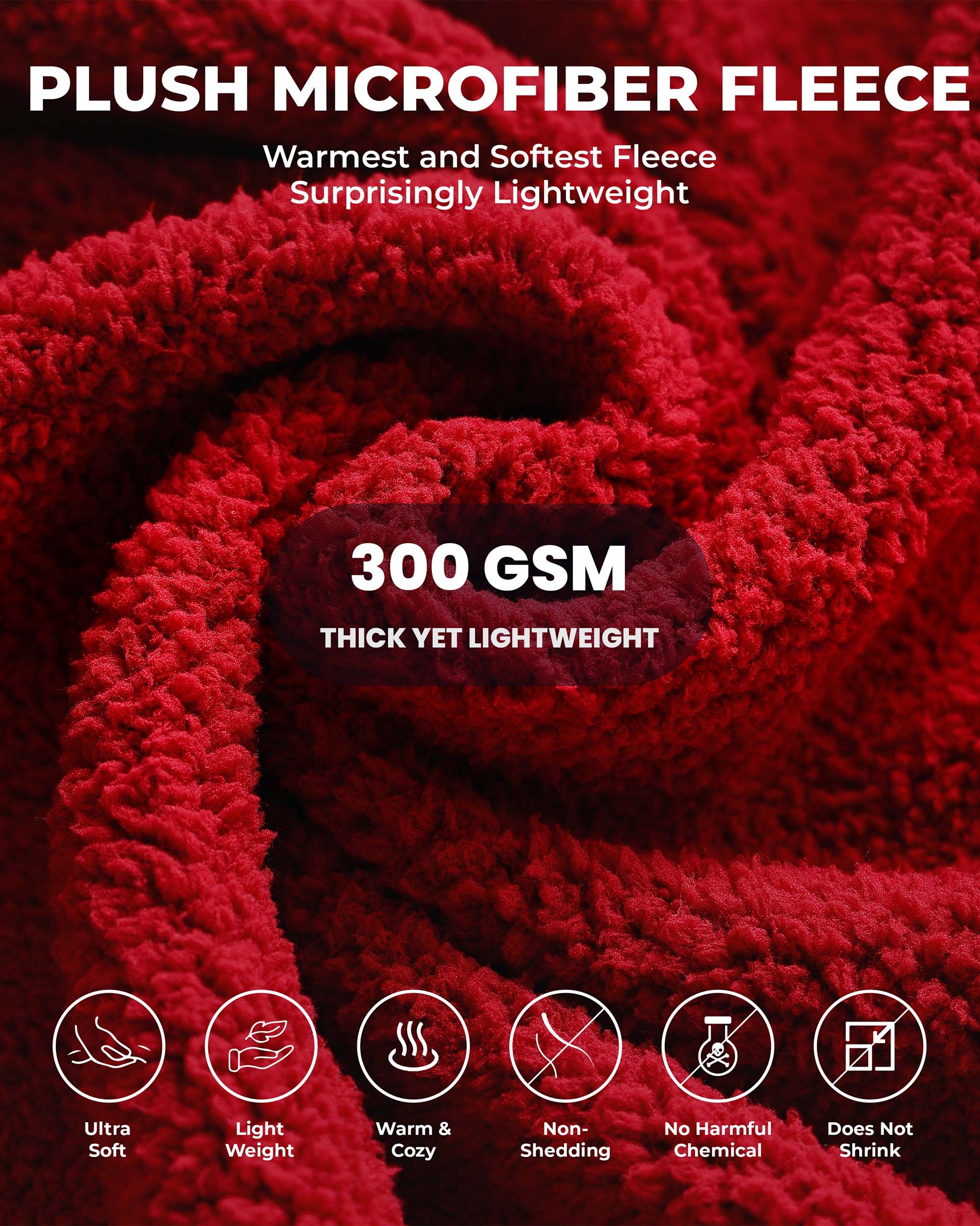 Plush Microfiber Fleece#color_Cranberry