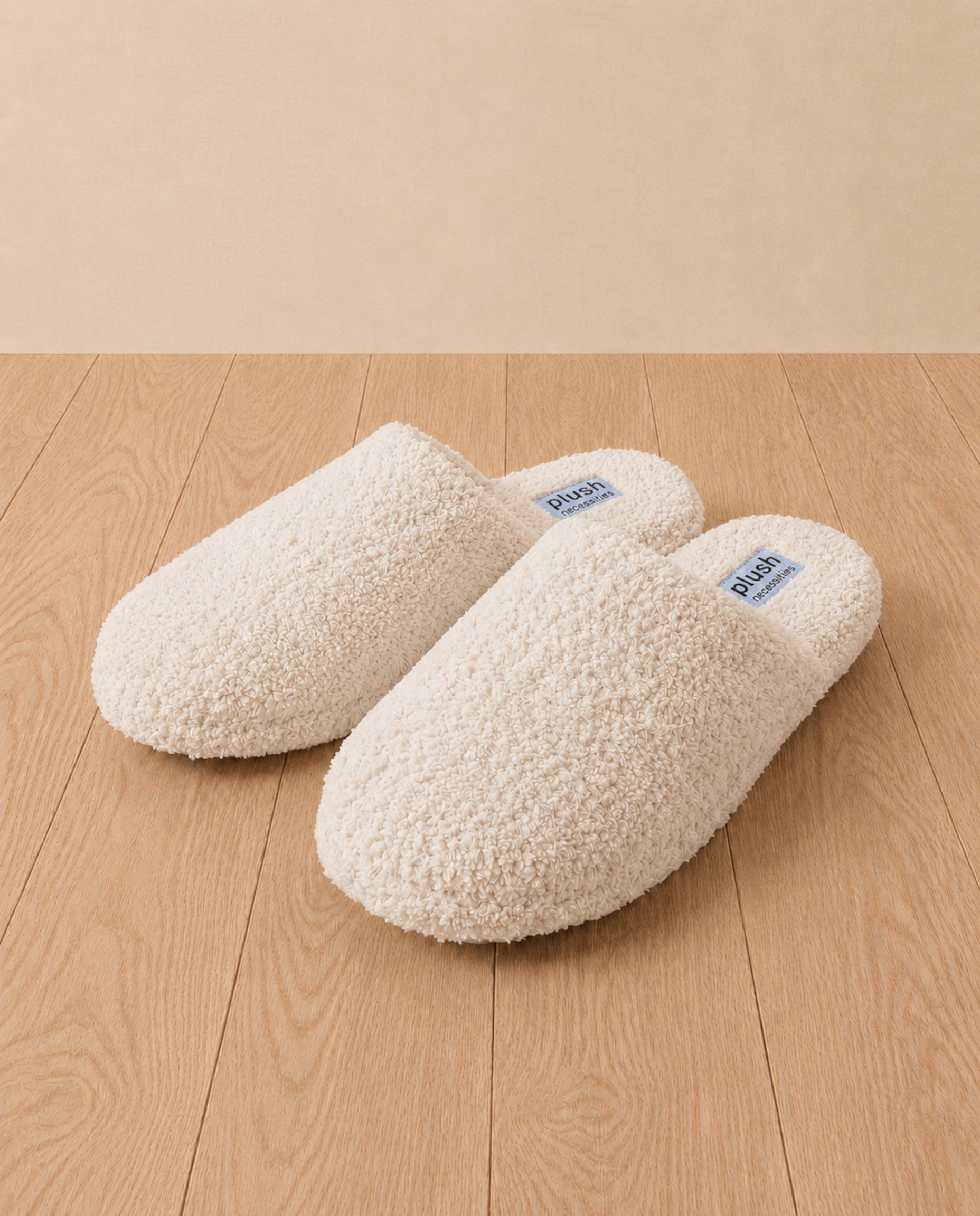 Plush Microfiber Slippers#color_almond
