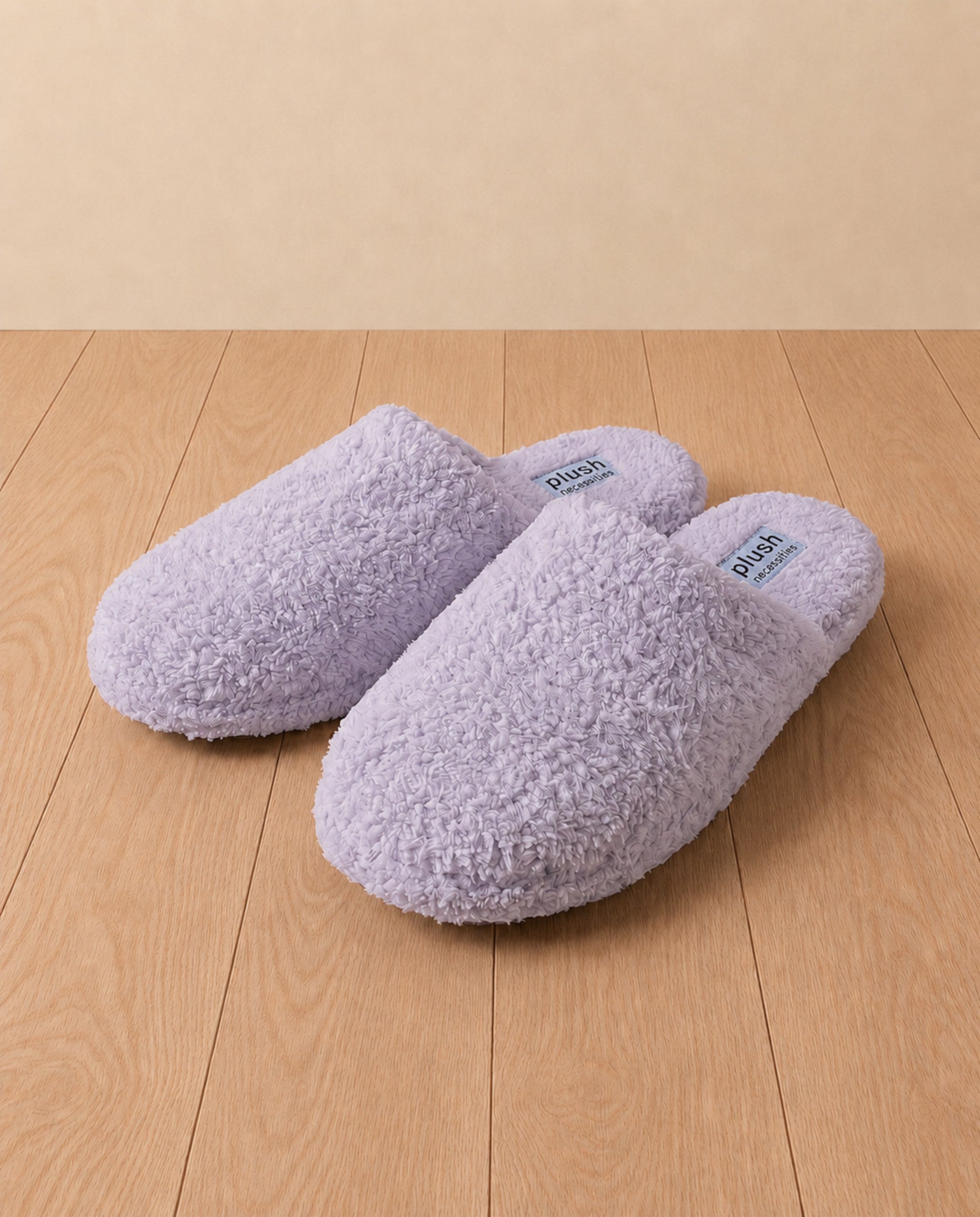 Plush Microfiber Slippers#color_lavender