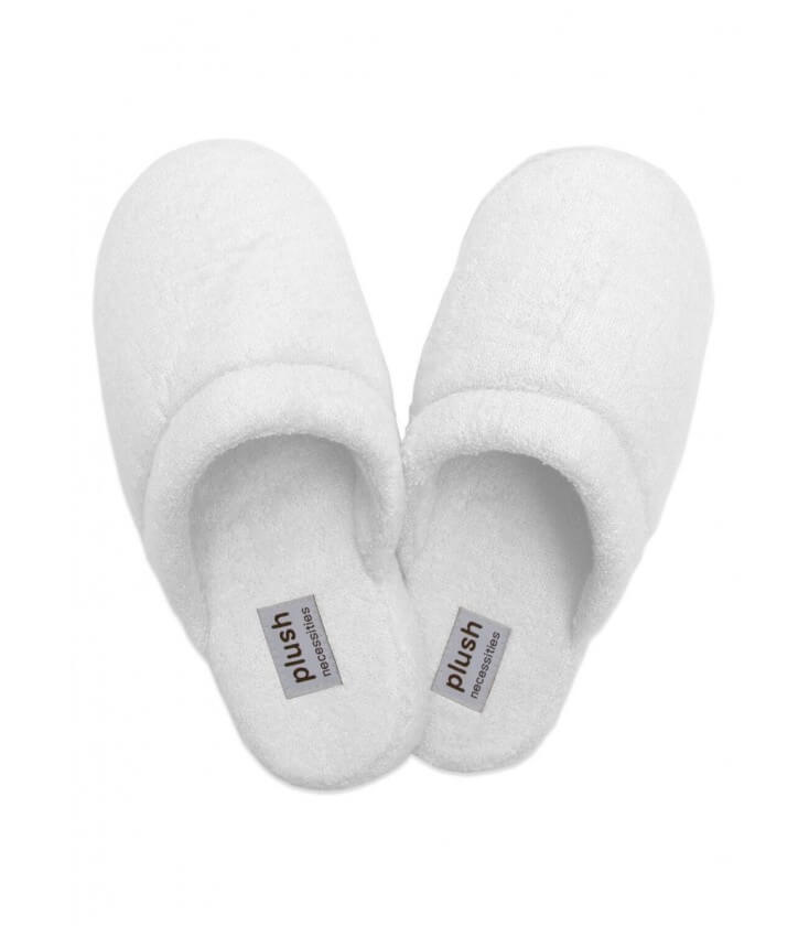 Bamboo Terry Slippers#color_White